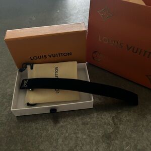 Louis Vuitton Black and Silver Bracelet